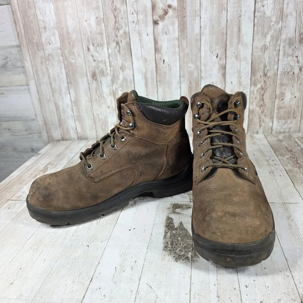Red Wing 435 King Toe 6-Inch Waterproof Brown Leather Work Boots Mens 9 D EH‎